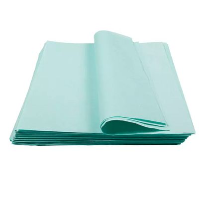 Smooth Blue Headrest Paper Sheets Green Sterilization Crepe Paper