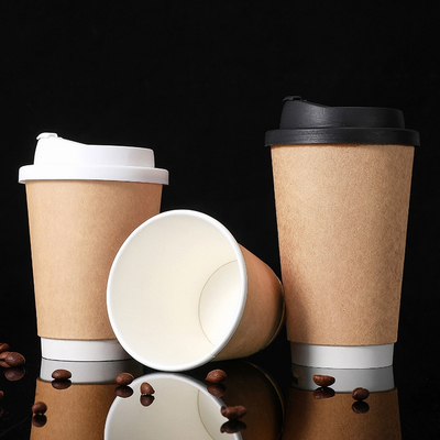 ISO Disposable Coffee Paper Cup Gloss Or Matte Customized Logo